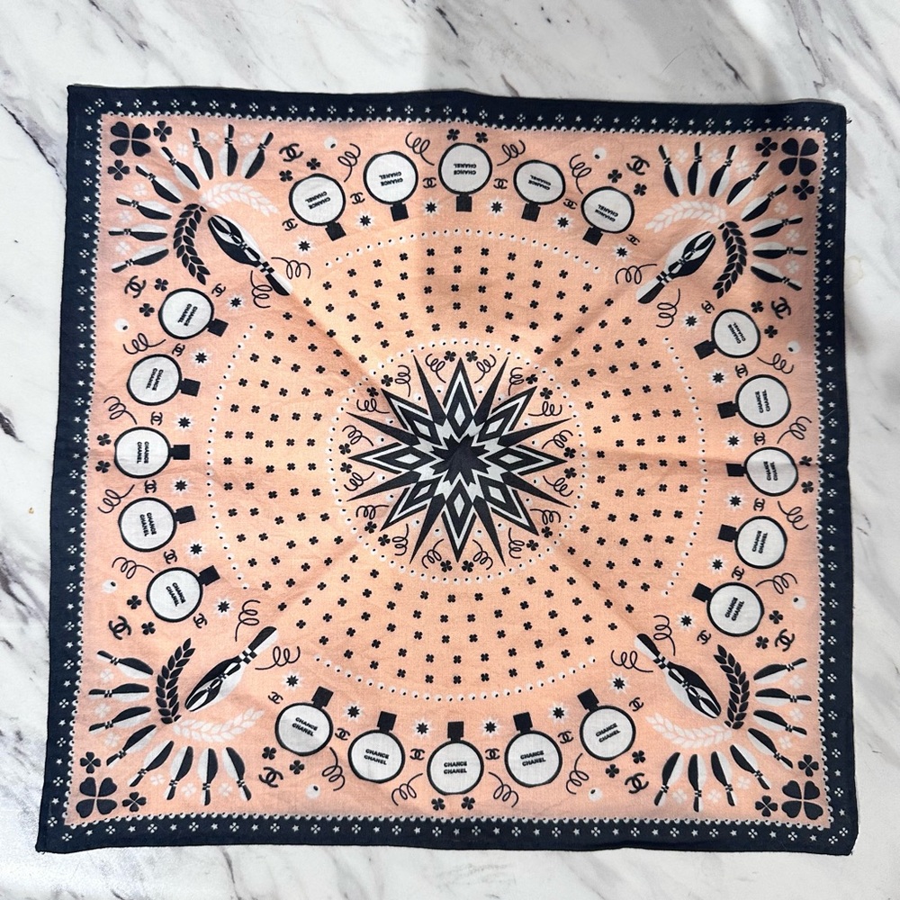 Authentic CHANEL pocket square with fragrances
